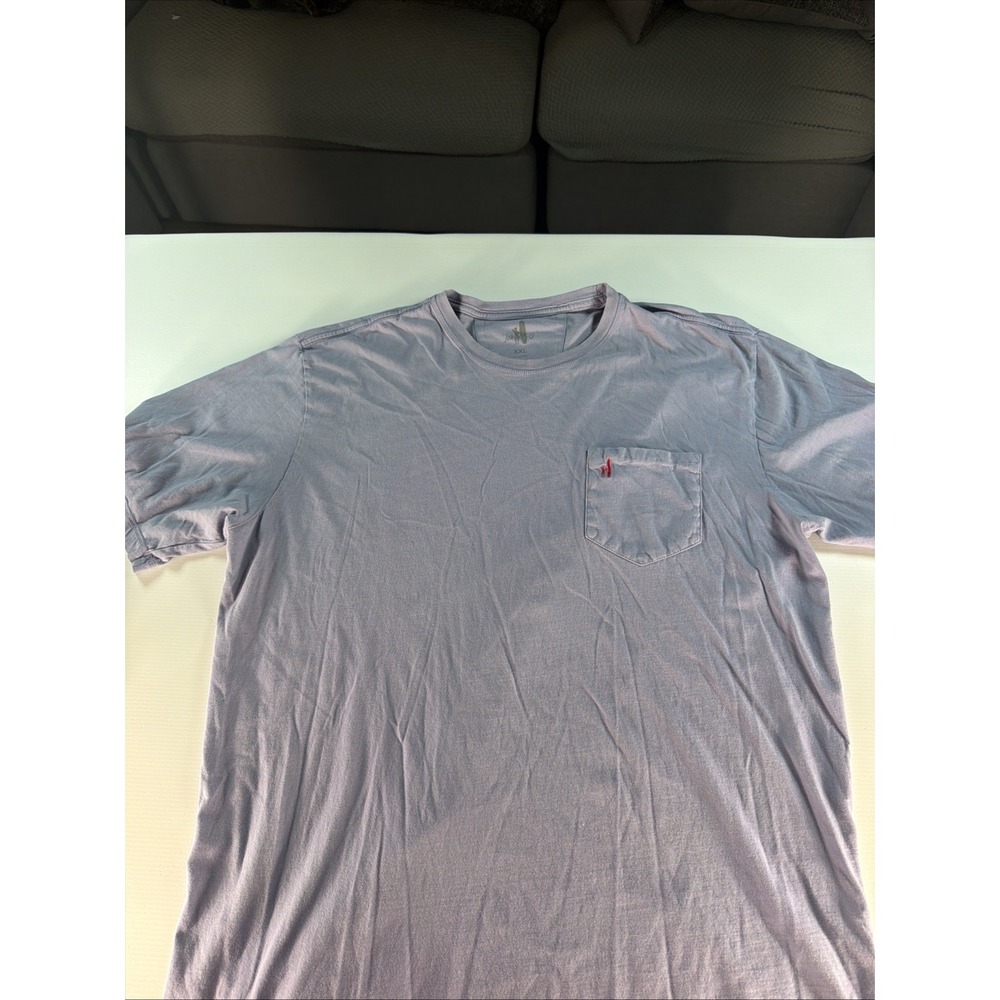 Johnnie-O Men XXL Gray Pocket T-Shirt Short Sleeve Surfboard Logo